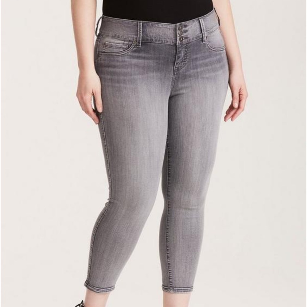 Torrid Torrid Cropped Jeggings - Pewter Grey Wash